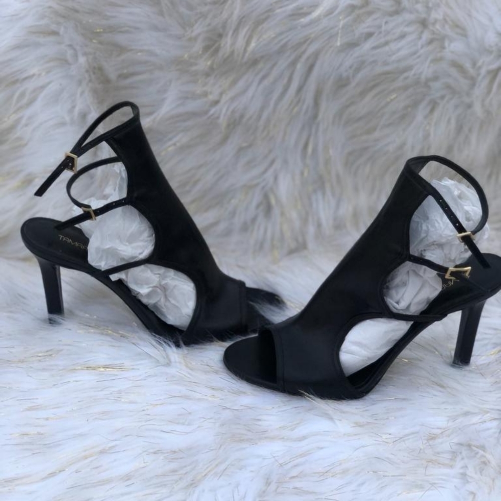 Tamara Mellon Black Trouble Maker Sandals - Picture 2 of 4